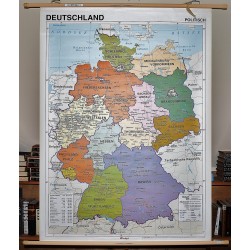 Deutschland Physisch. Deutschland Politisch (Large Pull Down Map)
